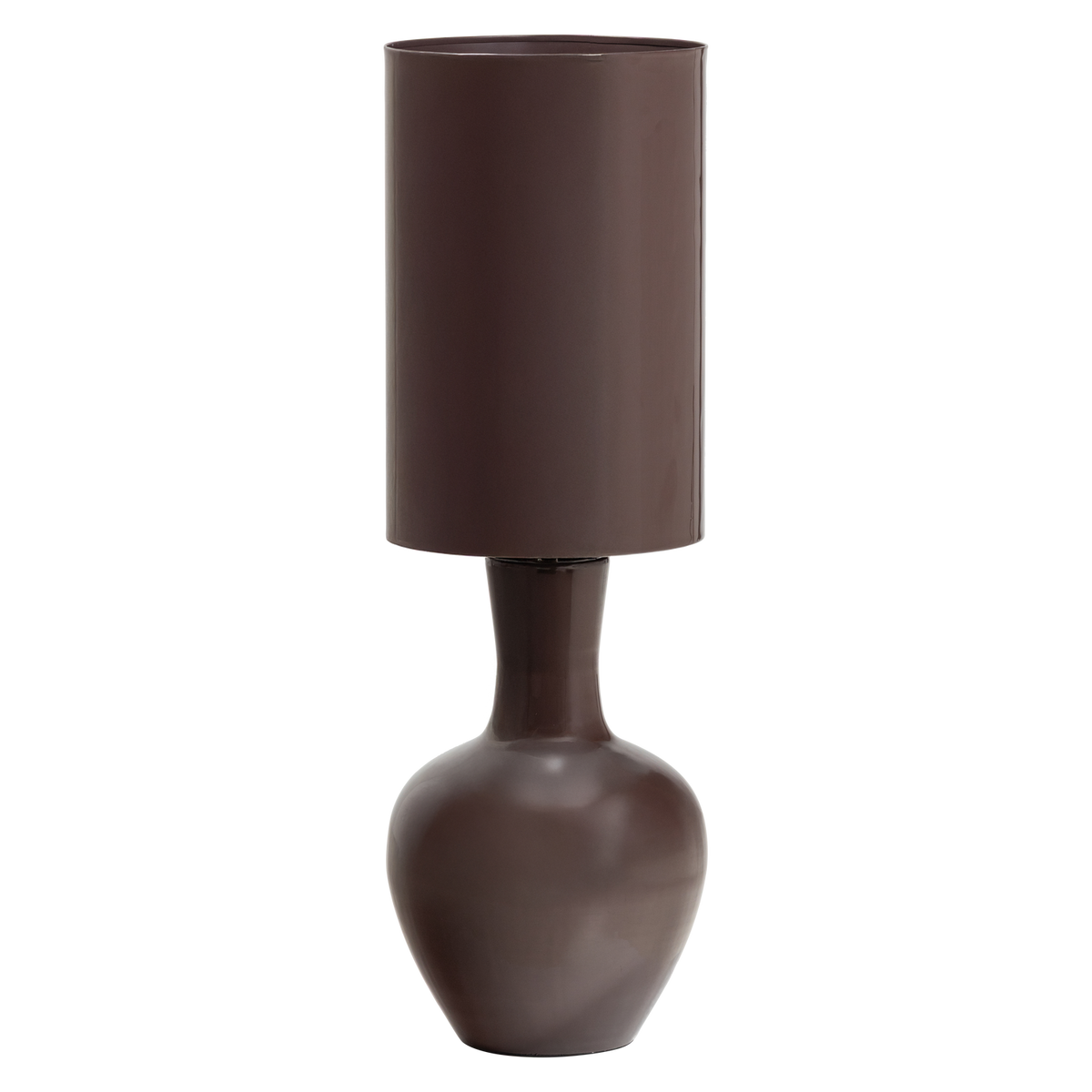 WOOOD tafellamp xl Loa - Metaal - Hoogglans Bruin - 100x33x33