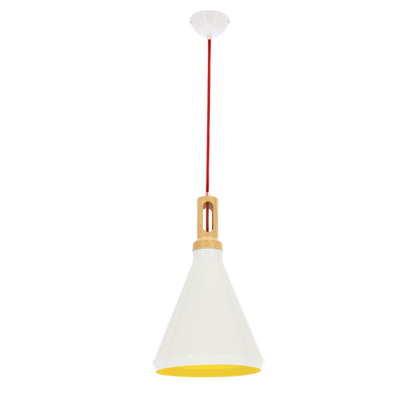 Lampa wisząca biała ROBINSON 1xE27x60W wym: 115x26x26 cm Candellux