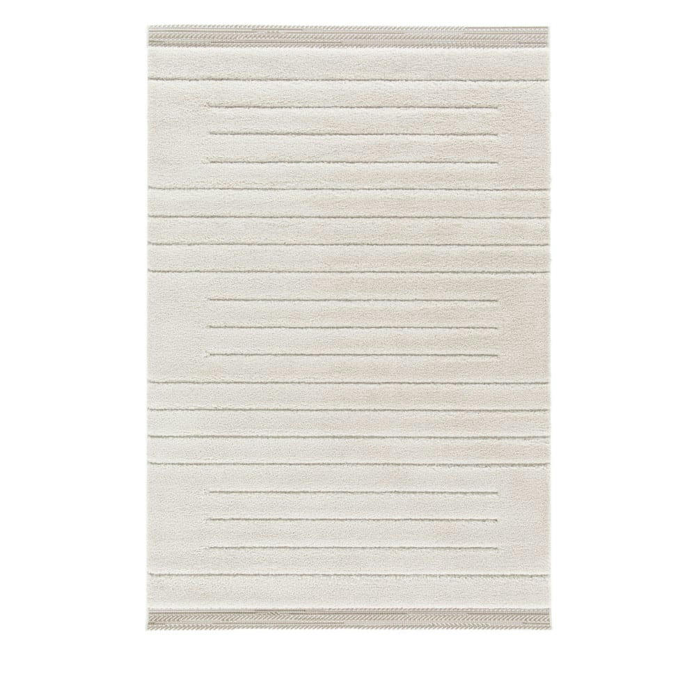 NOUR - Tapis bohème ecru 120x170 cm