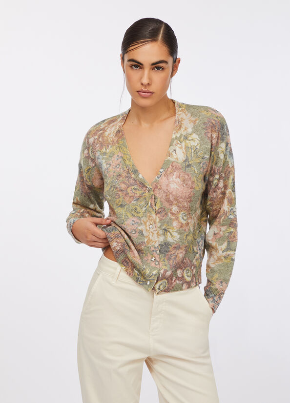 Cardigan in misto lana e alpaca