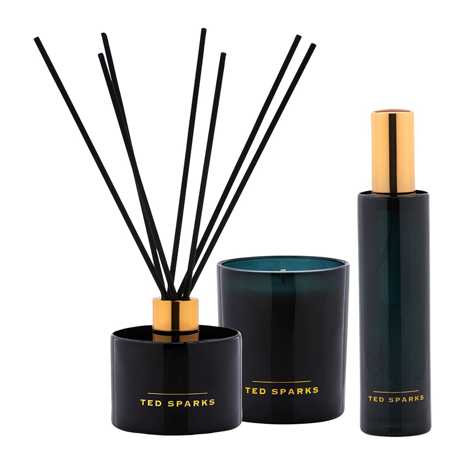 Ted Sparks Kaars, Geurstokjes & Roomspray Gift Set XL - Fresh Linen