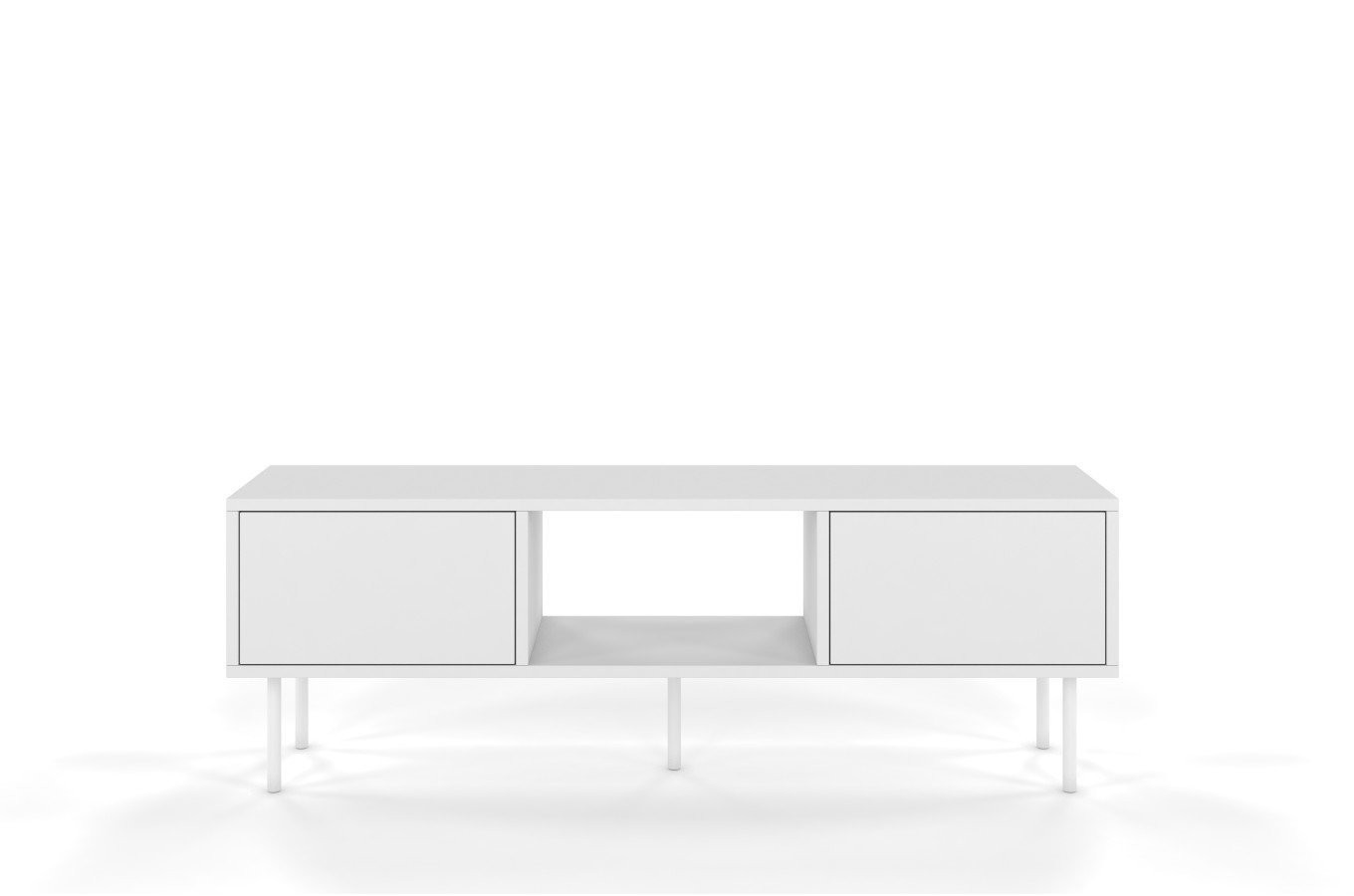 Biała nowoczesna komoda RTV Dancan MIRKA / szer. 130 cm