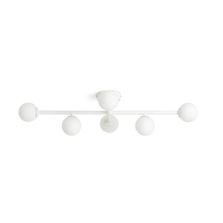 Habitat Alonso 6 Light Bathroom Flush Ceiling Light - White