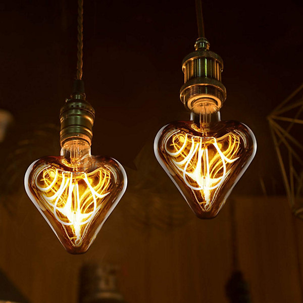 NETTLIFE - ampoule led vintage edison 3w lampe à incandescence rétro e27 lampe décorative en forme de coeur