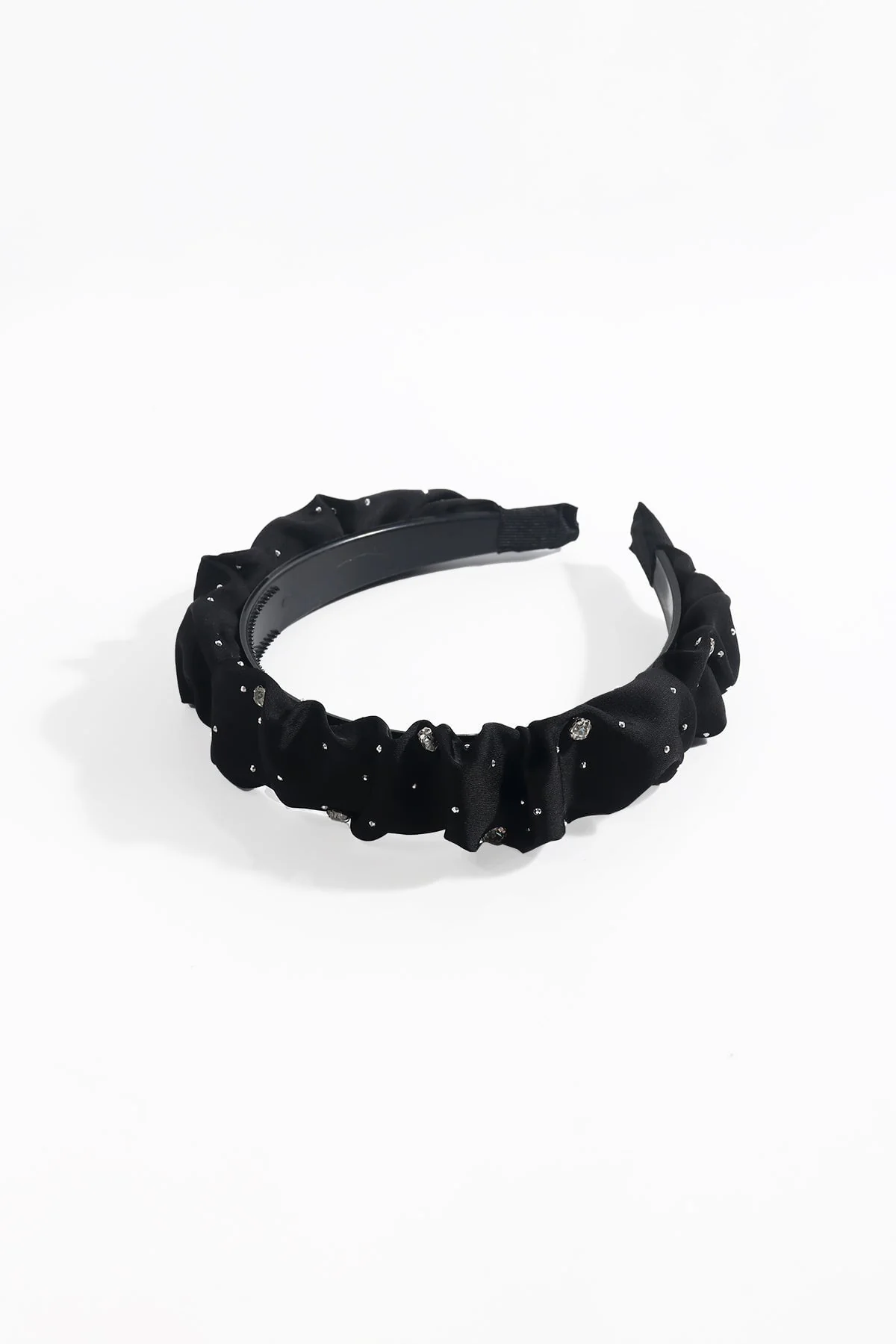 Black Satin Diamante Hairband