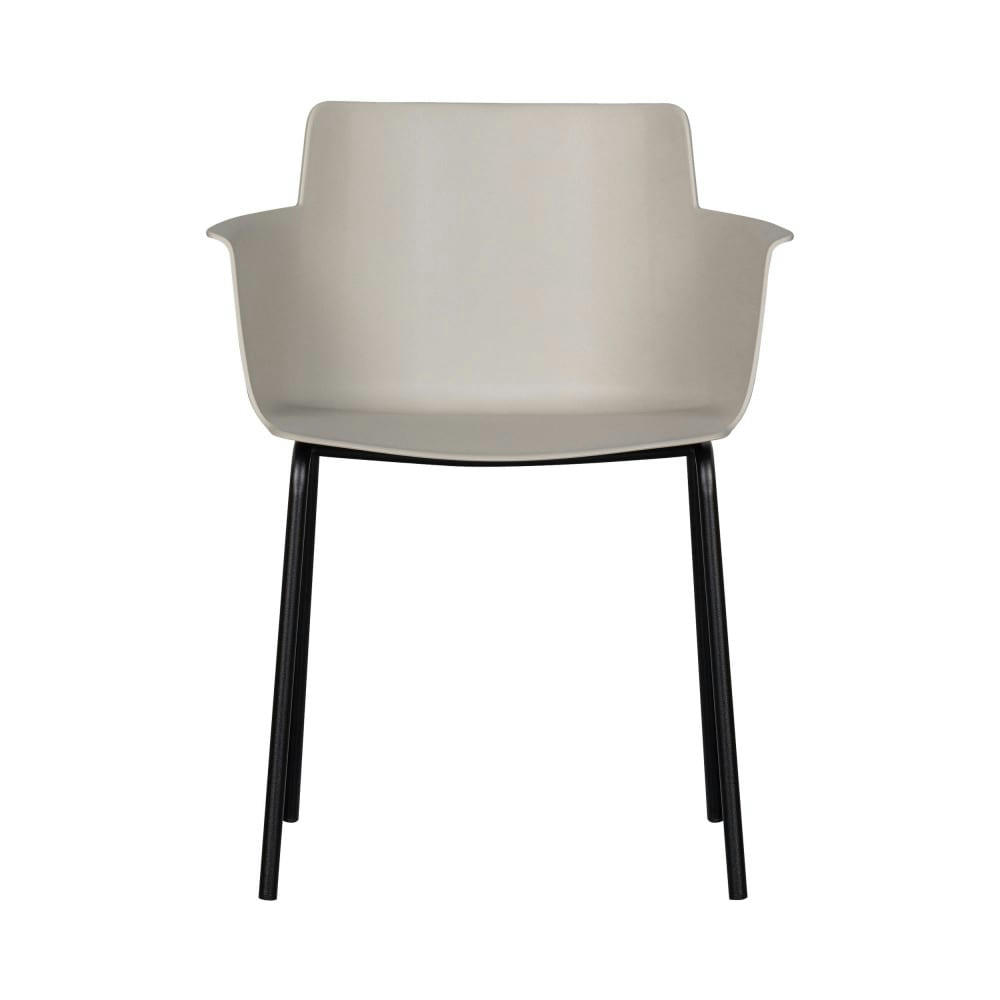 FOPPE - Lot de 4 fauteuils de table en plastique et métal blanc