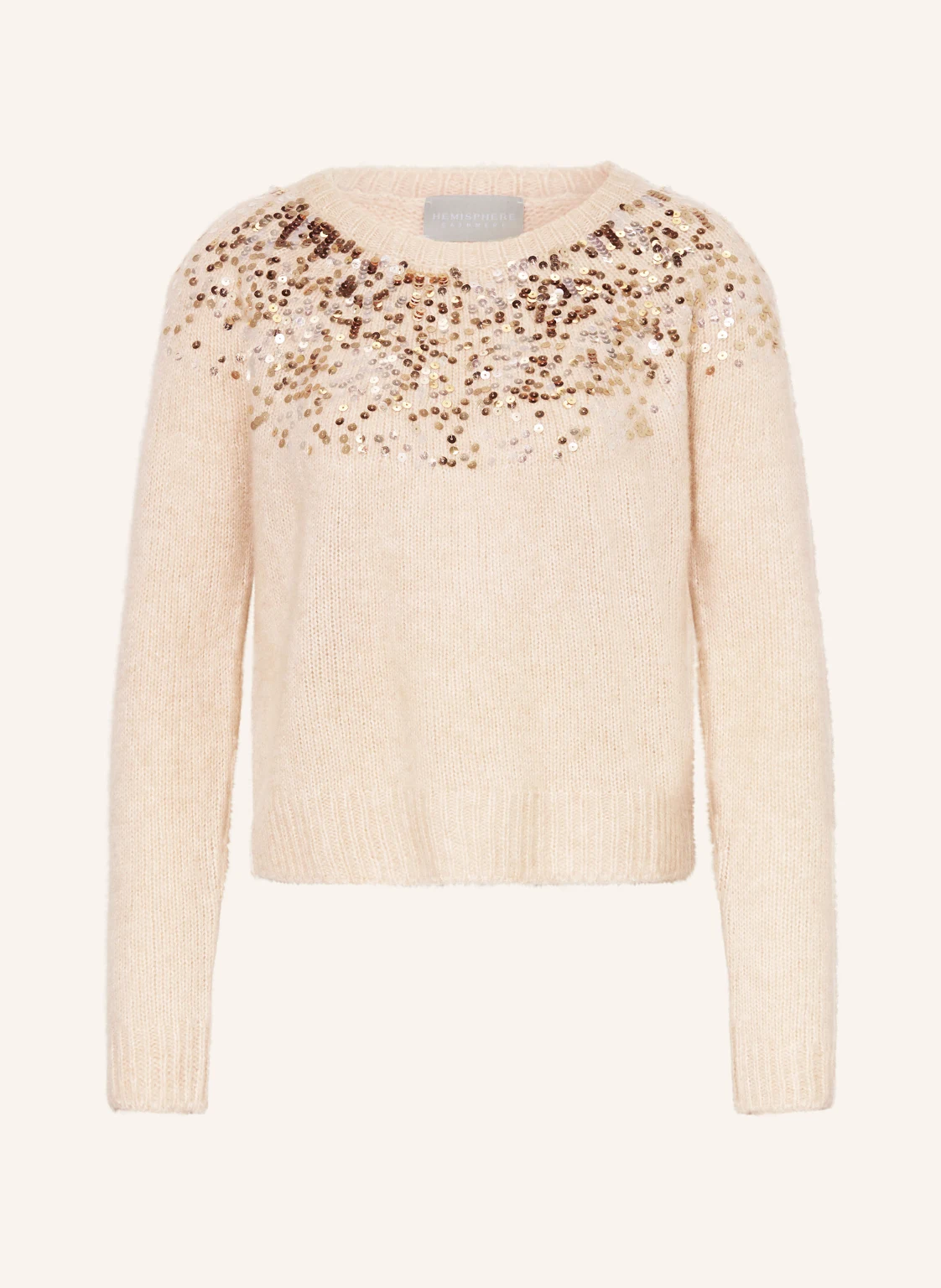 HEMISPHERE Pullover mit Cashmere und Pailletten
