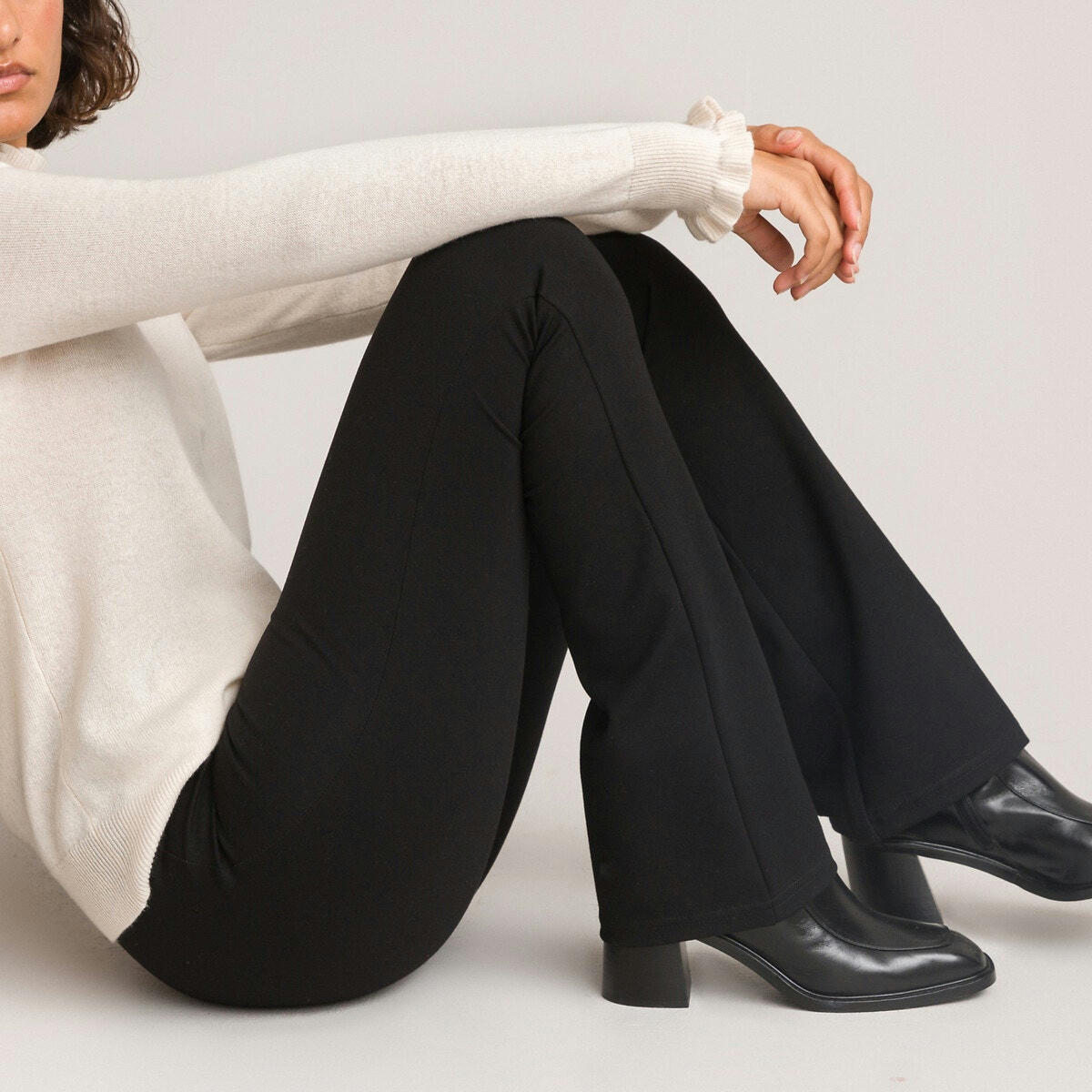 Pantalon flare maille milano