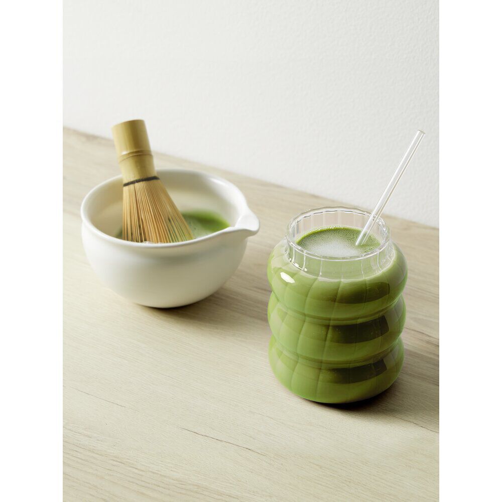 Set à matcha bol verre fouet paille 4 pièces