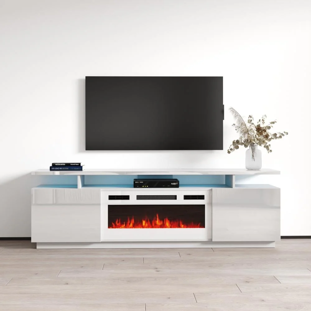 Eva-KWH Modern 71-inch Electric Fireplace TV Stand