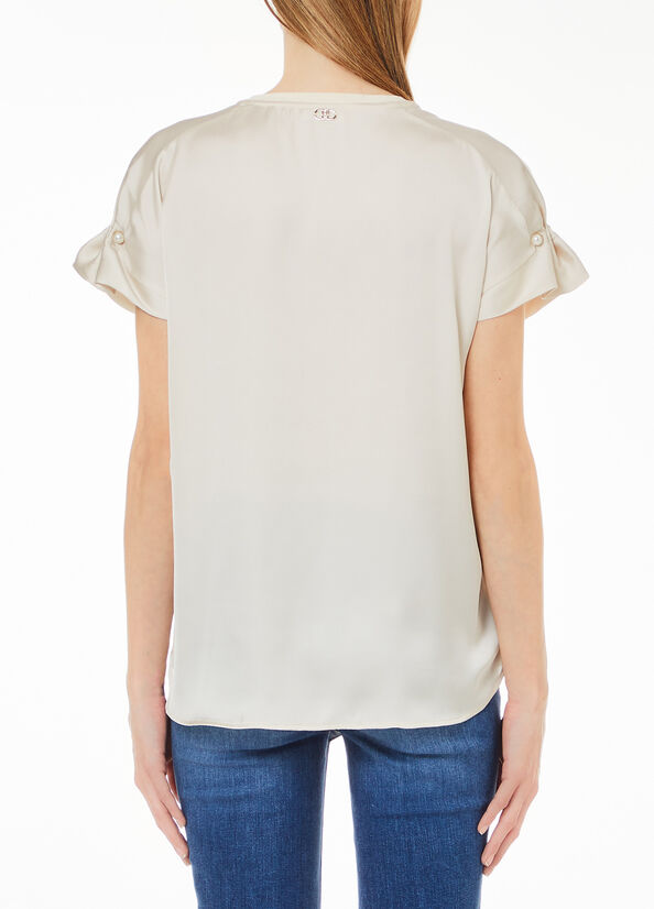 T-shirt con perle