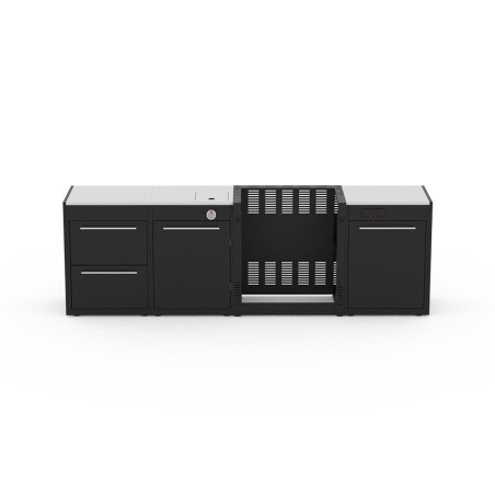 Cuisine extérieure 3 modules pour Genesis 300/400 avec réchaud - Weber