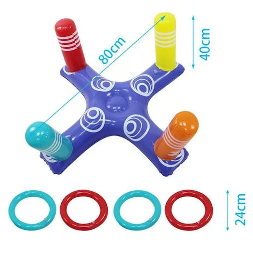 NNEOBA Inflatable Ring Toss Game Floating Pool Toys Set