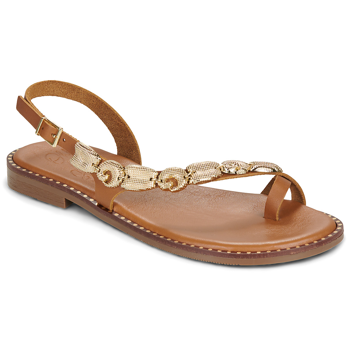 Oh My Sandals - 5844 - Brown / Gold