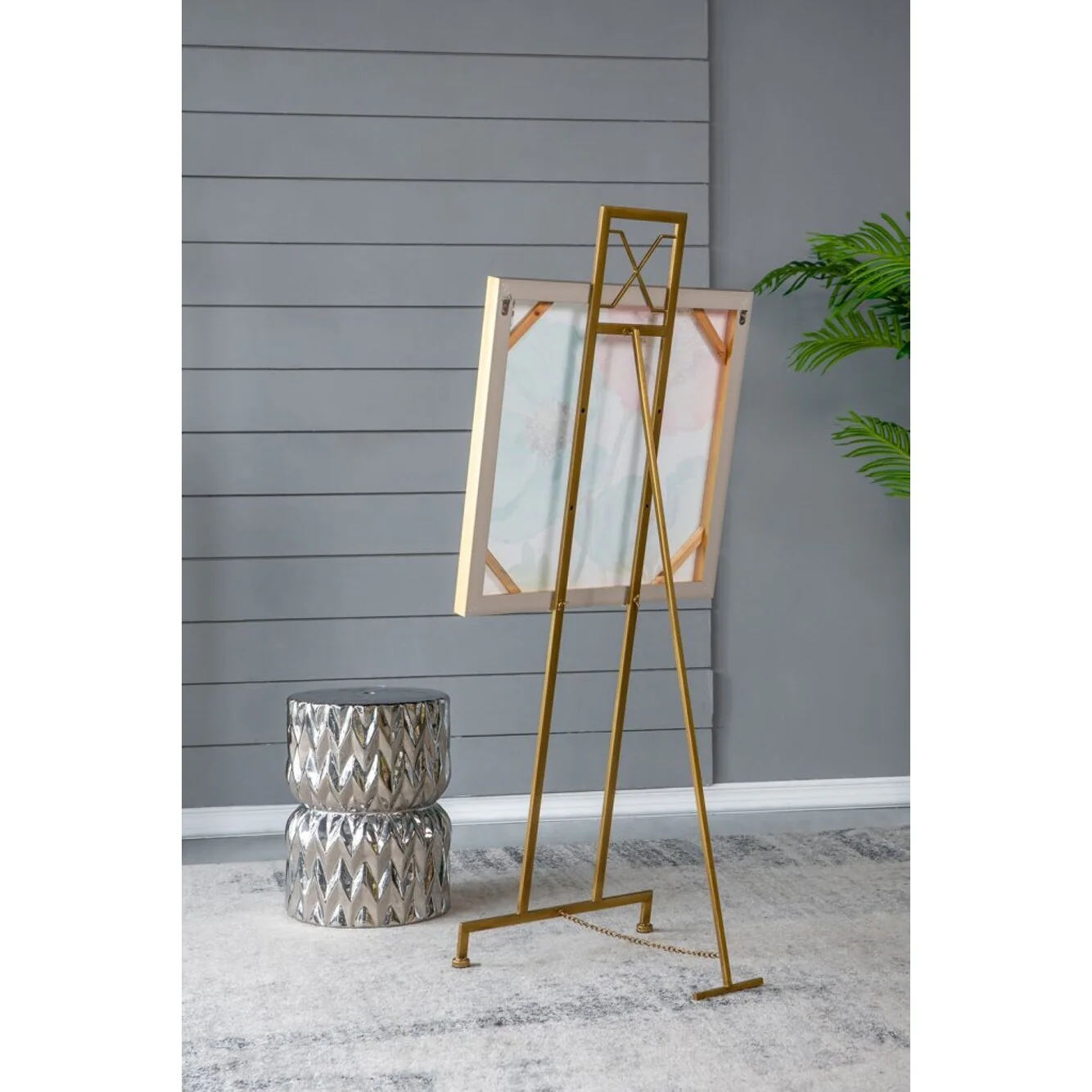 Small Floor Standing Easel Display Stand - 57 - Gold