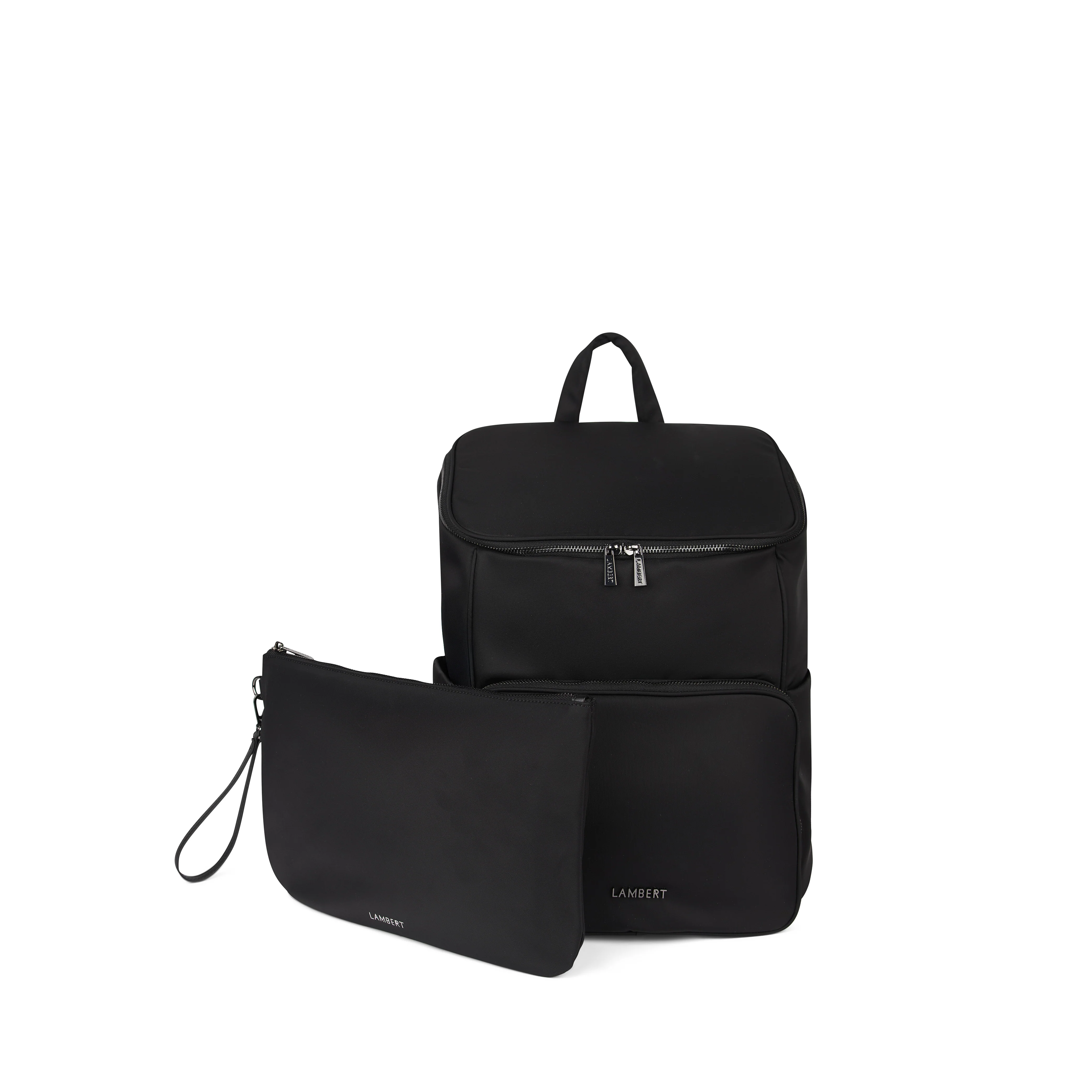 The Anabelle – Black Recycled Nylon Maternity Backpack