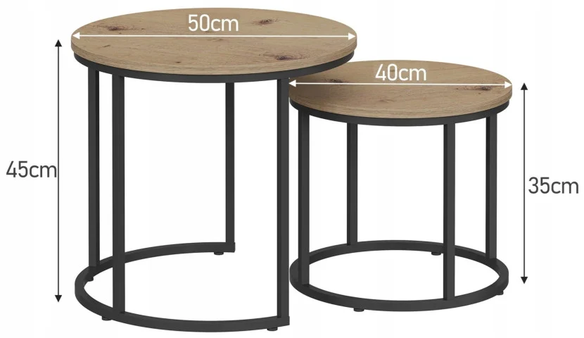 Ława stolik kawowy artisan-czarny zestaw komplet 2 ław styl loft rustykalny