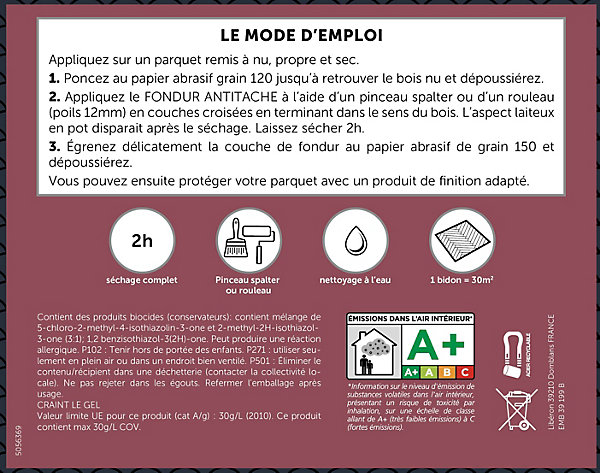 Fondur antitache parquets incolore Libéron 2,5L