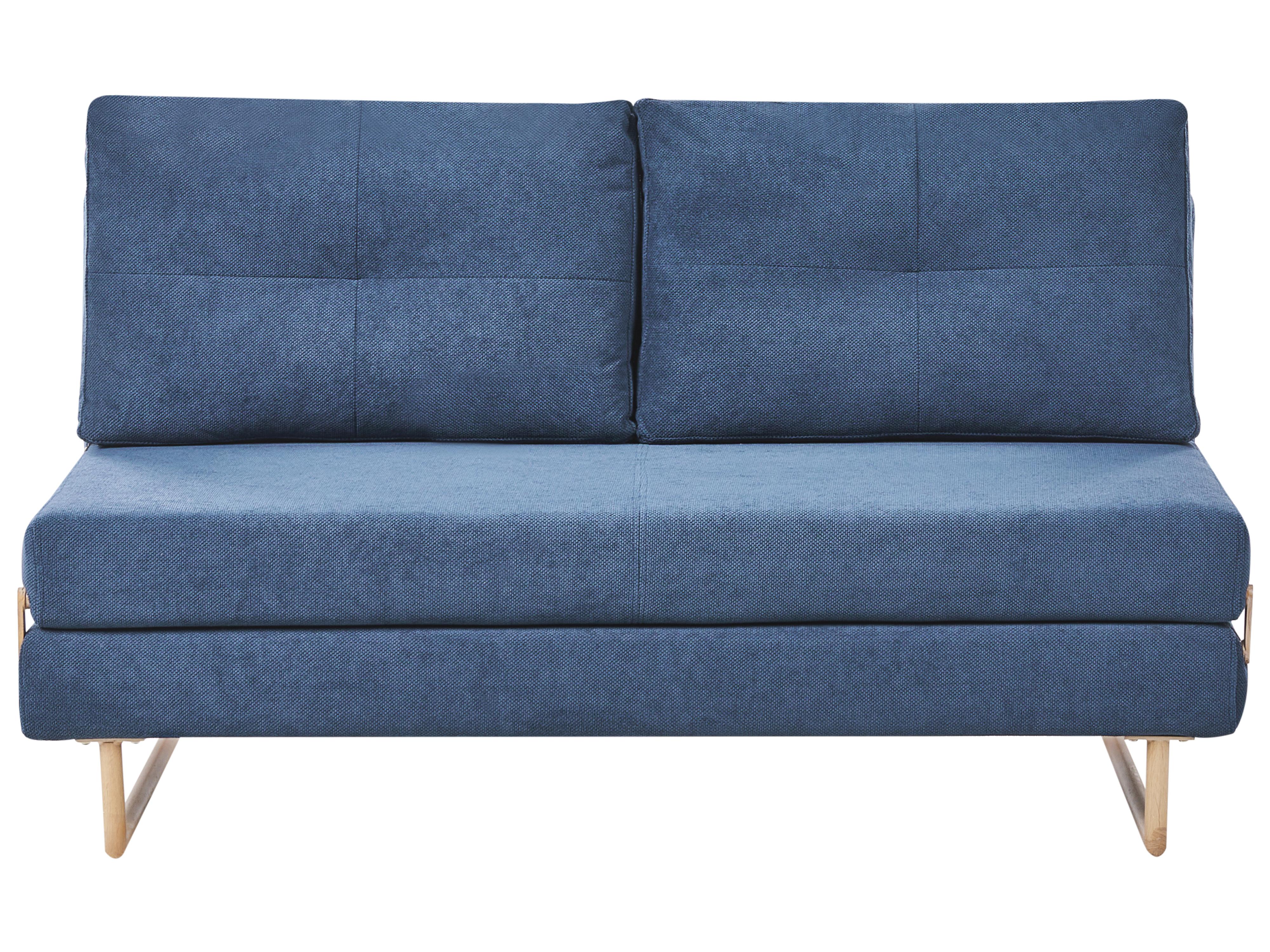 Sofa Bed 2 Seater JERSLEV Fabric Blue