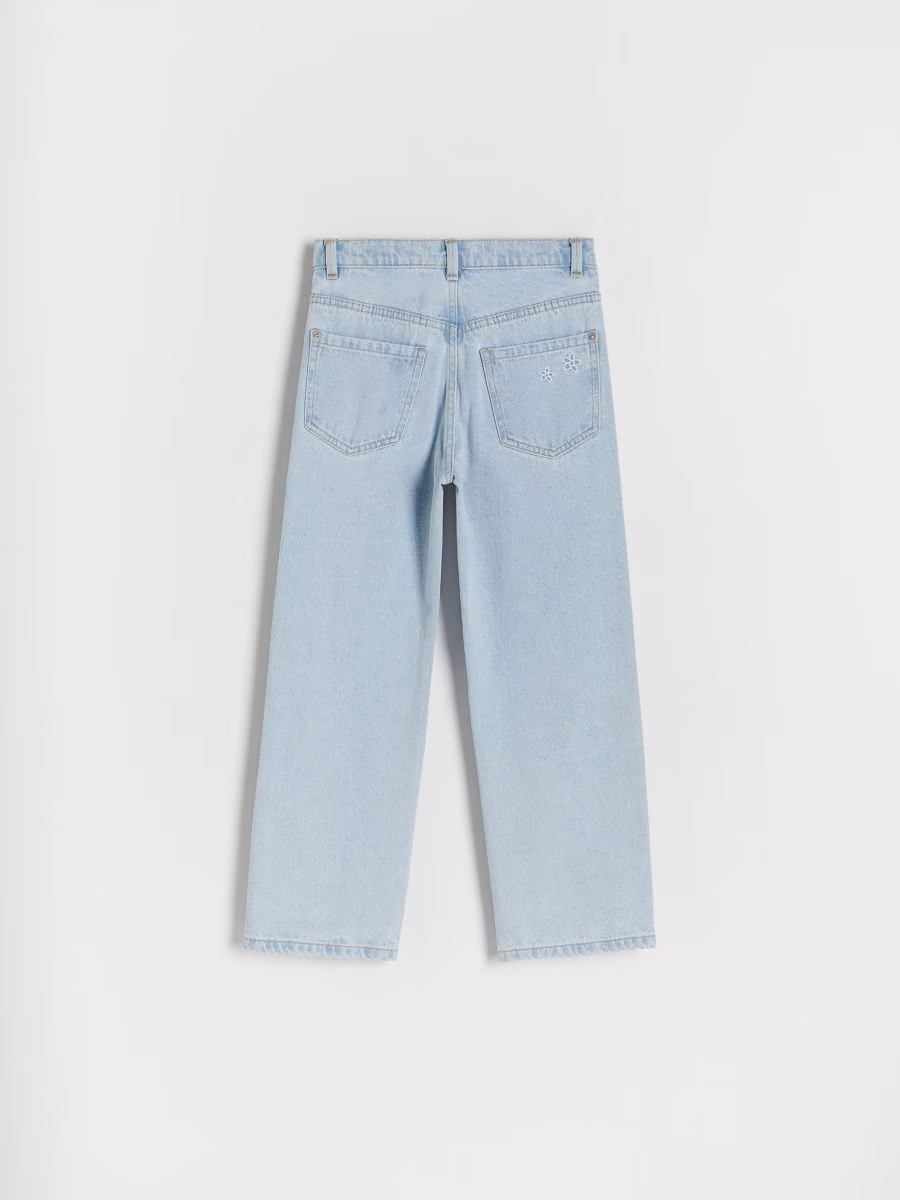 Straight Jeans With Embroidery Detailing