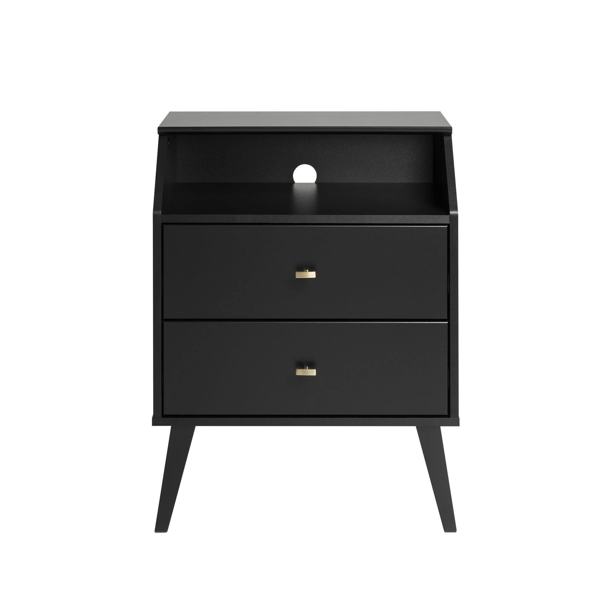 Prepac 2-Drawer Milo Night Stand with Angled Top