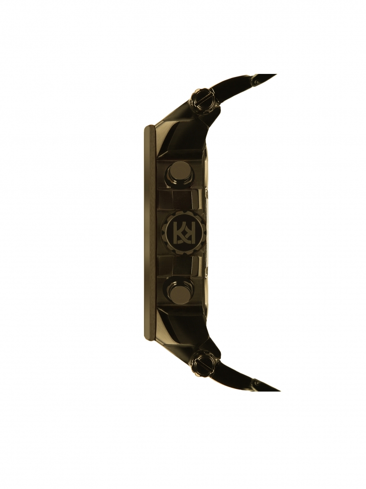 Men's solid watch in khaki colour