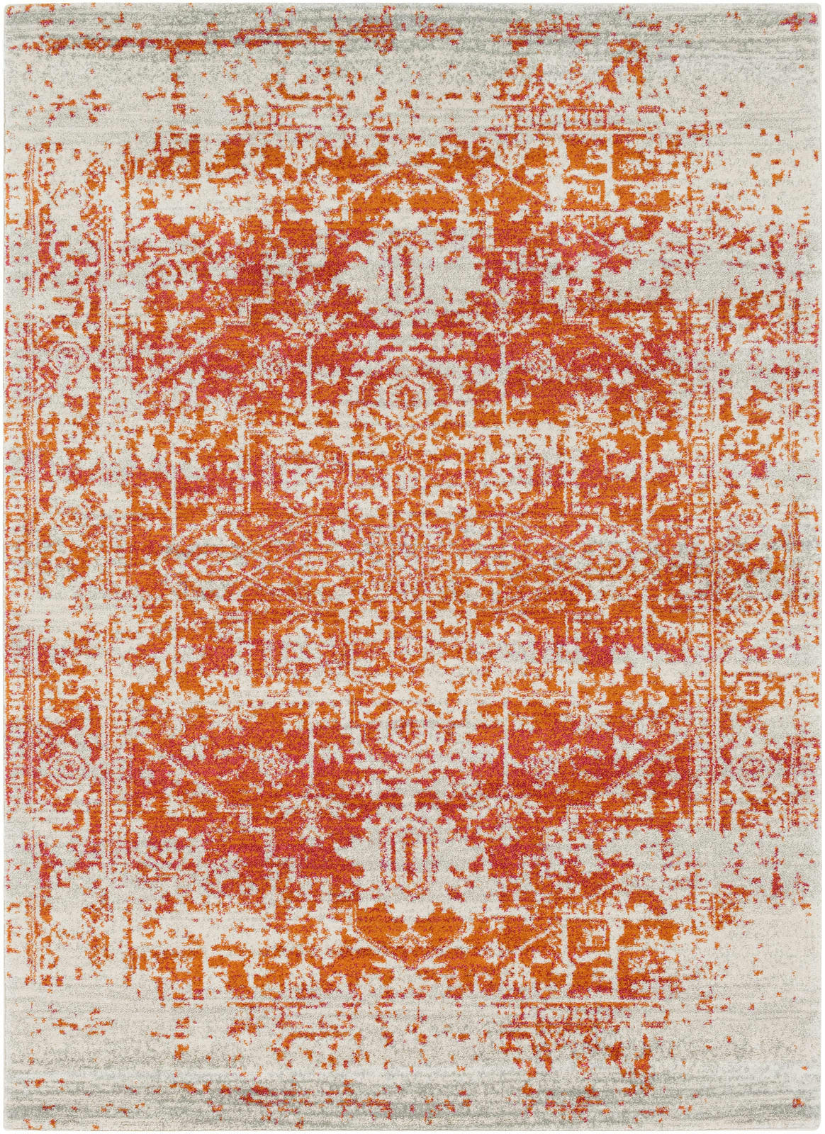 JULIETTE - Tapis Vintage Oriental Orange/Beige 160x220