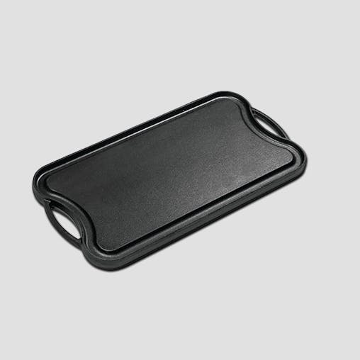 SOGA 2X 50.8cm Cast Iron Ridged Griddle Hot Plate Grill Pan BBQ Stovetop