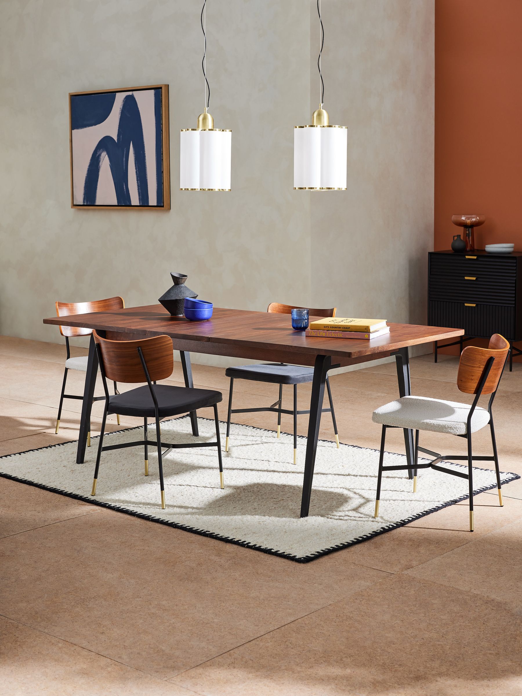 Lucien 6 to 8 Extending Dining Table in Dark Mango Wood