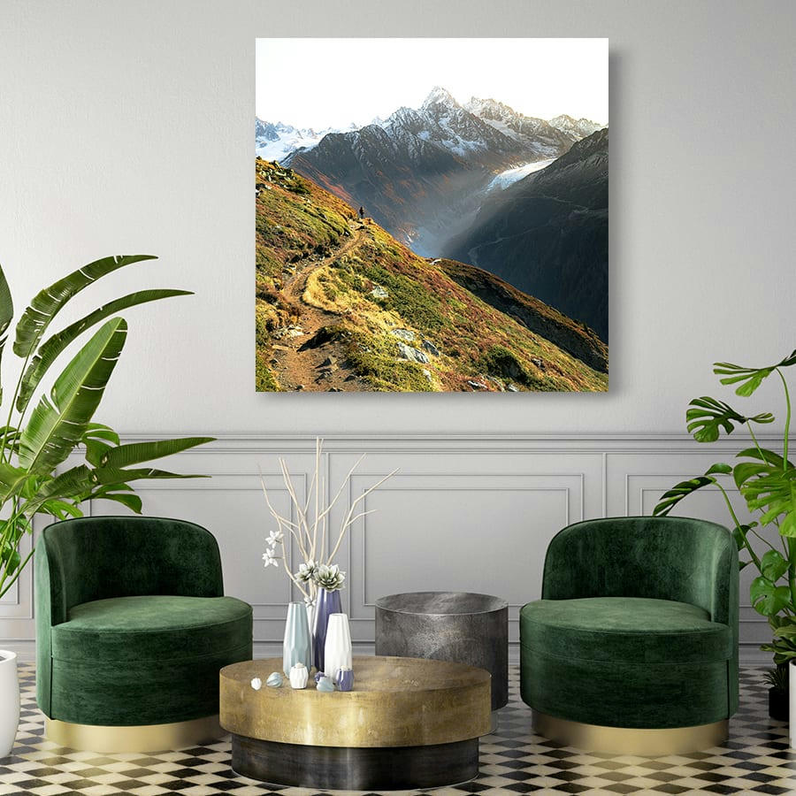 FACE AUX ELEMENTS - Photographie d'art d'Hugo Grandcolas 80x80 cm sur plexi