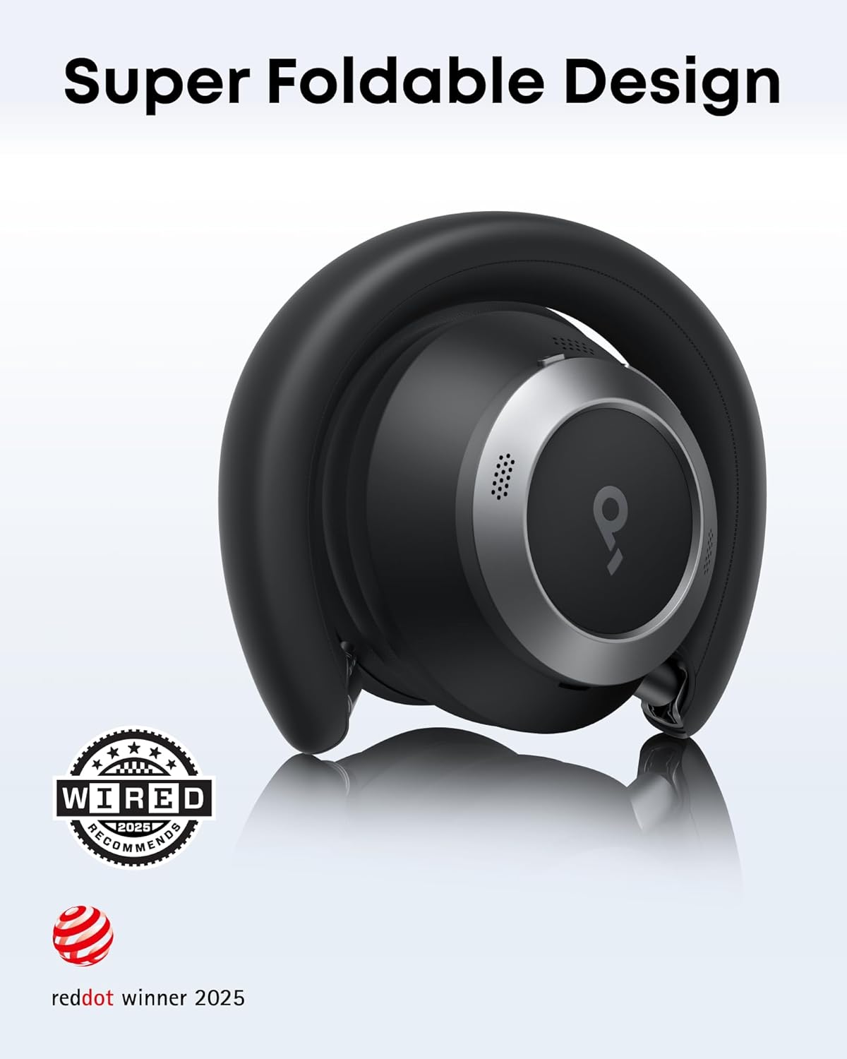Soundcore Space One Pro, FlexiCurve Over-Ear Headphone, Adaptive Active Noise Cancelling Headphones Driven by 6 Mics, 60H Lossless Audio, Ultra-Fast Charging, Hi-Res Wireless, Comfortable Fit