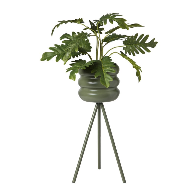 Bloempot bubbles op voet klein - groen - &Oslash;20x40 cm