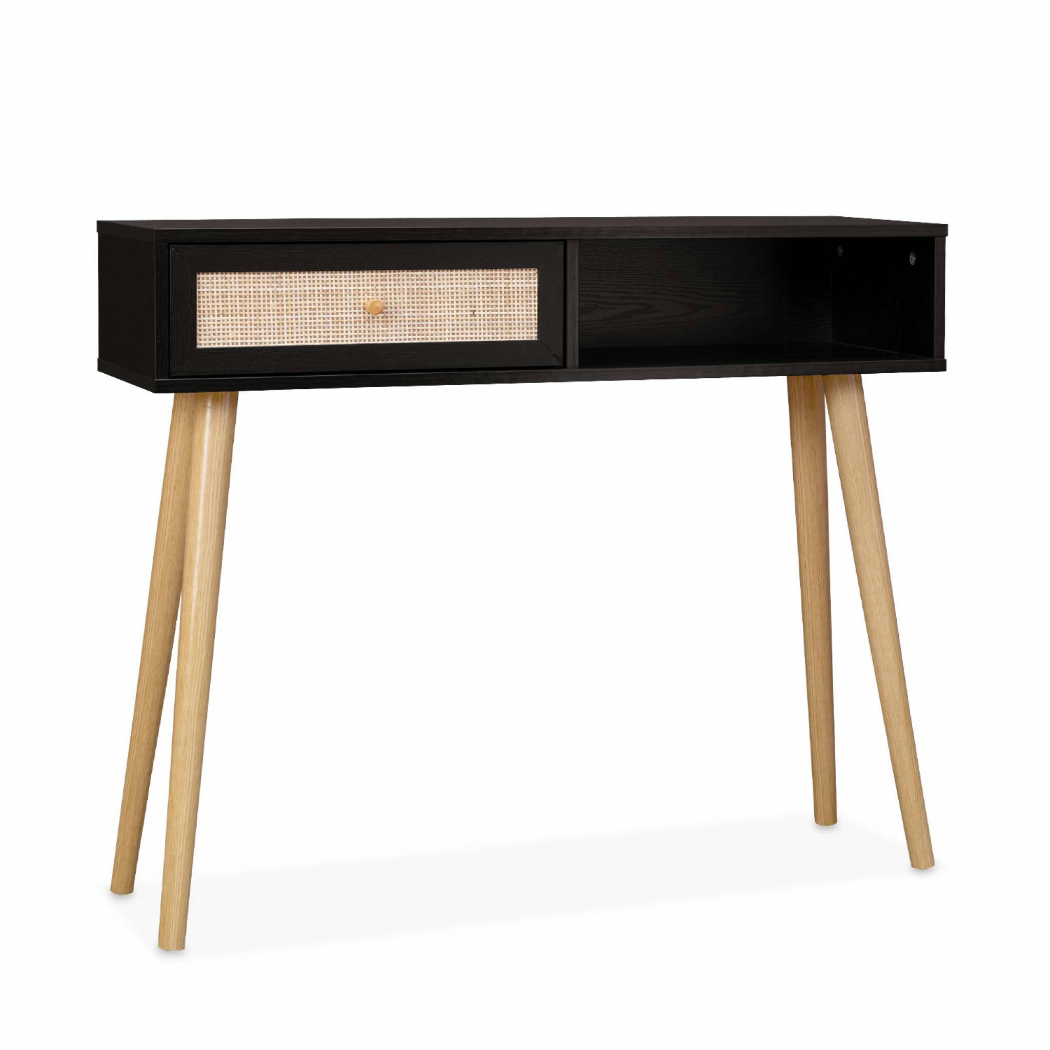 BOHÈME - Console en cannage noire