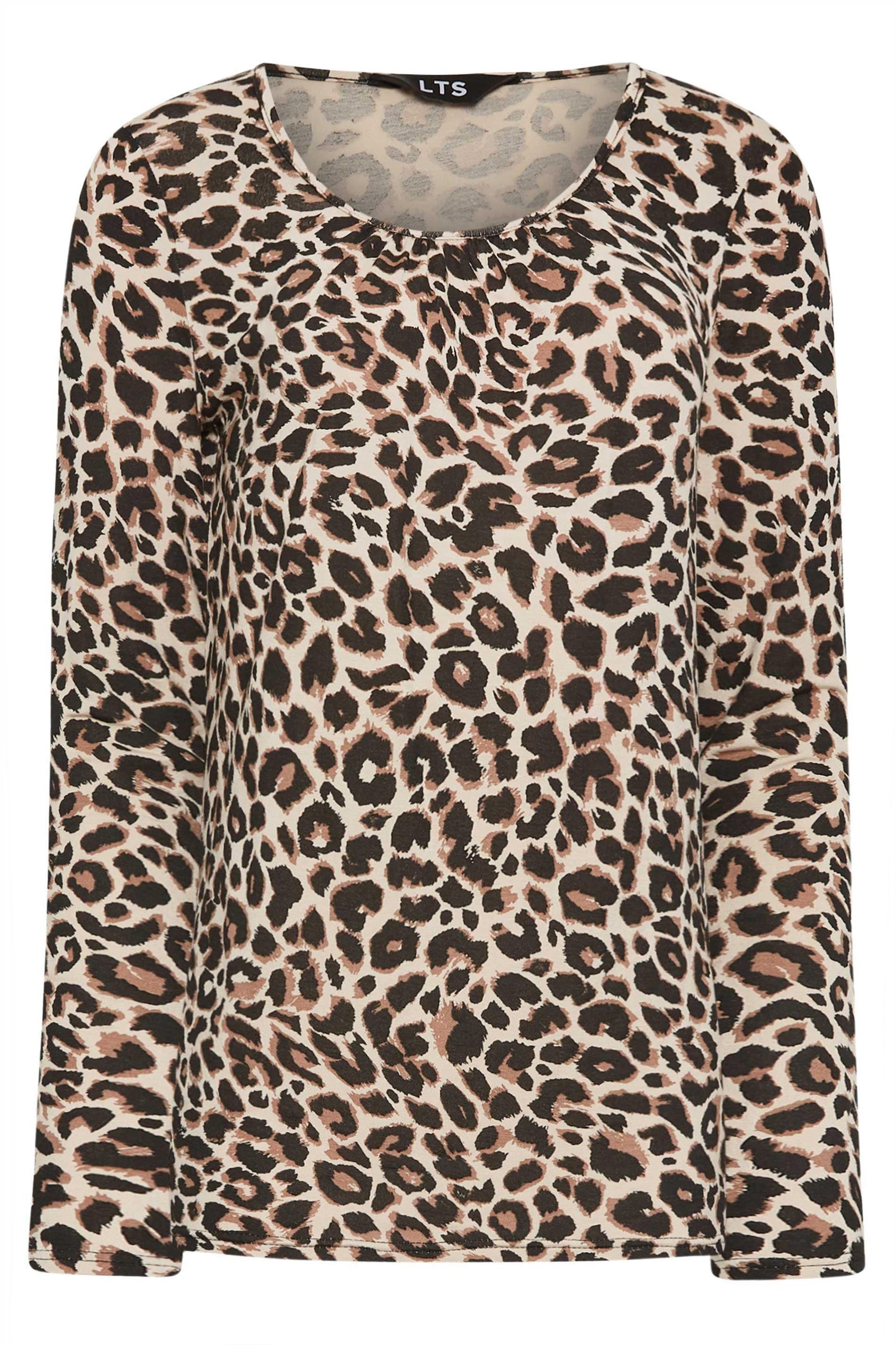 Long Tall Sally Tall Leopard Print Long Sleeve Top