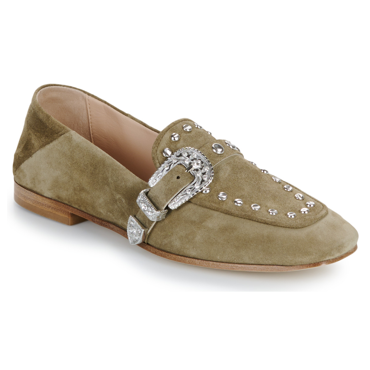 Fru.it - 8679-586-CUOIO-NATURALE-VELOUR-PLANET - Kaki