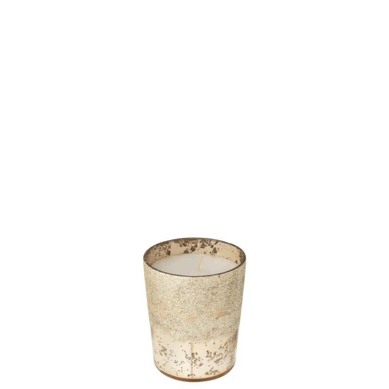 DELUXE - Bougie parfumée verre or H11,4cm