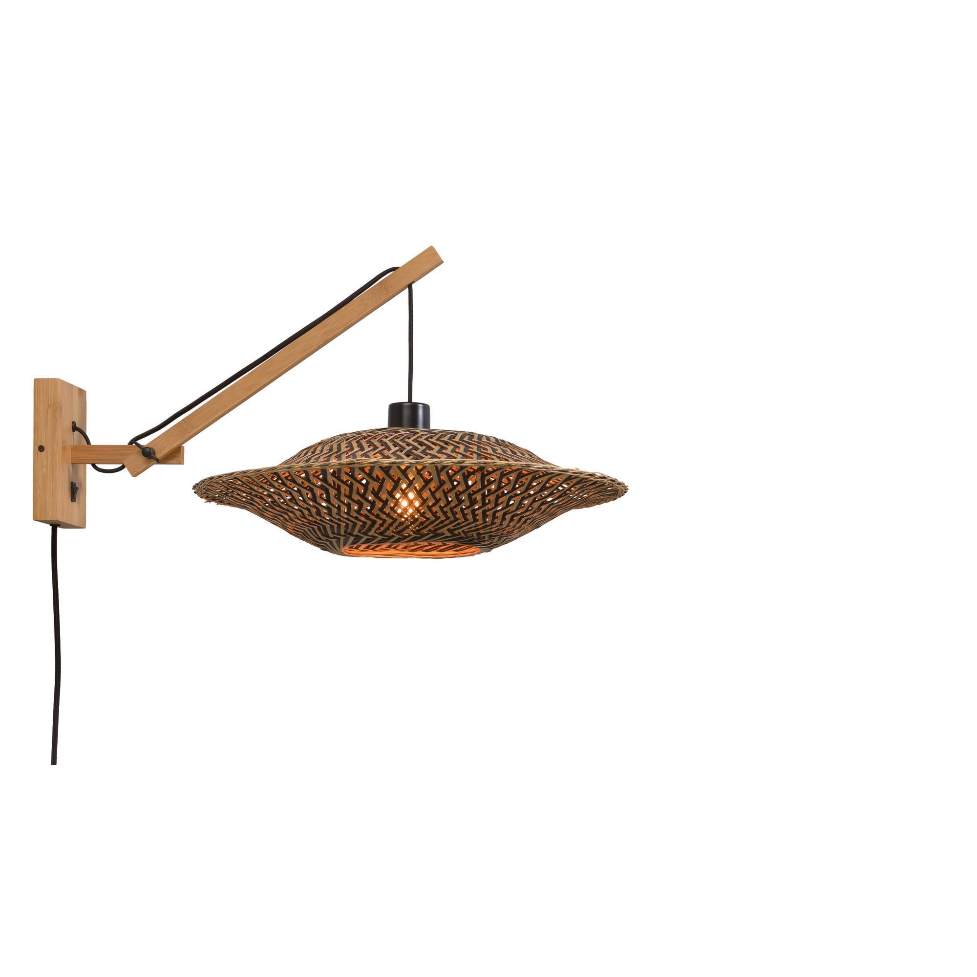 GOOD&MOJO wandlamp Bali - bruin - Ø44cm