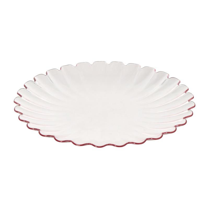 Ontbijtbord geschulpt - roze - &Oslash;22.9x2.1 cm