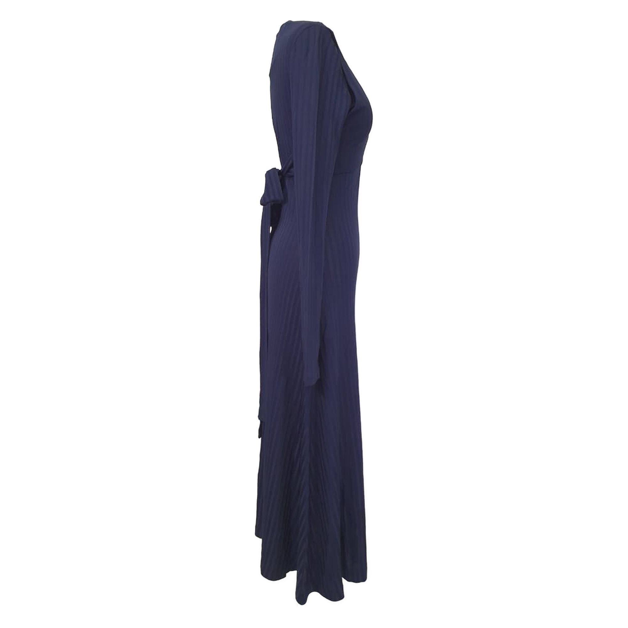 Altuzarra Preloved Masika Jersey Midi Dress in Navy Blue Viscose