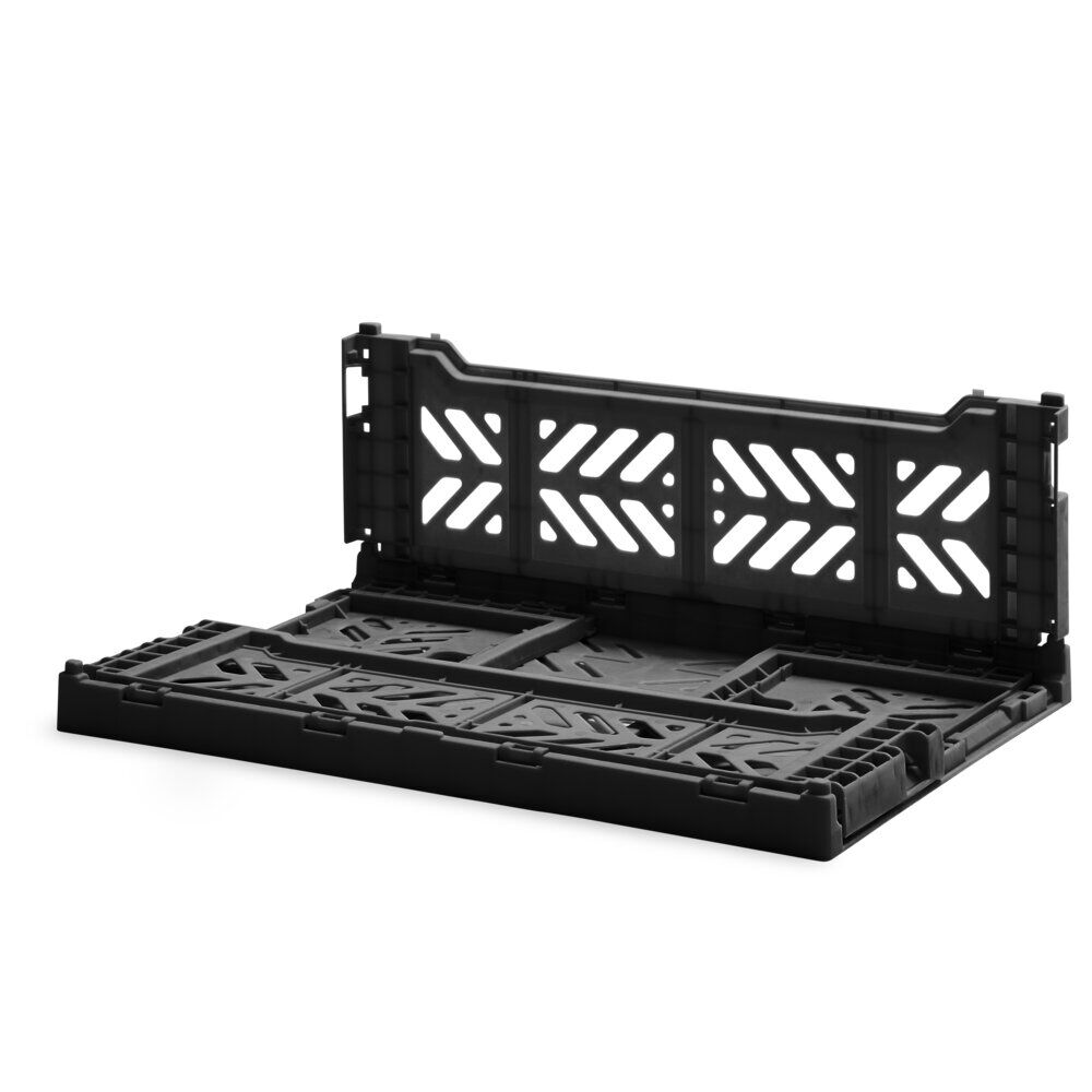 Casier pliable en plastique noir 40x30xH15cm