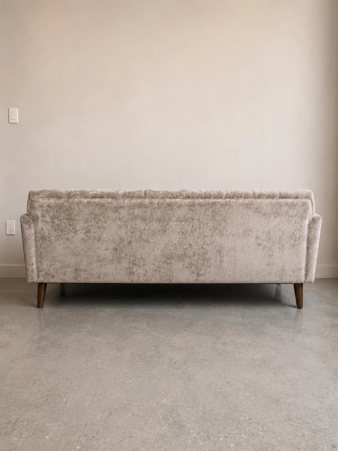 Tufted Mid Century Modern Sofa | Vintage Style Upholstered Couch. Delivery Priced Separately.