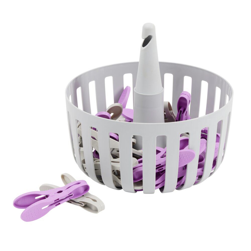 Pince à linge x30 avec panier