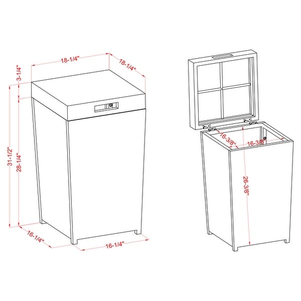 Courtnie Contemporary Black Aluminum 2-piece Storage Bench and Trash Can Set by Furniture of America