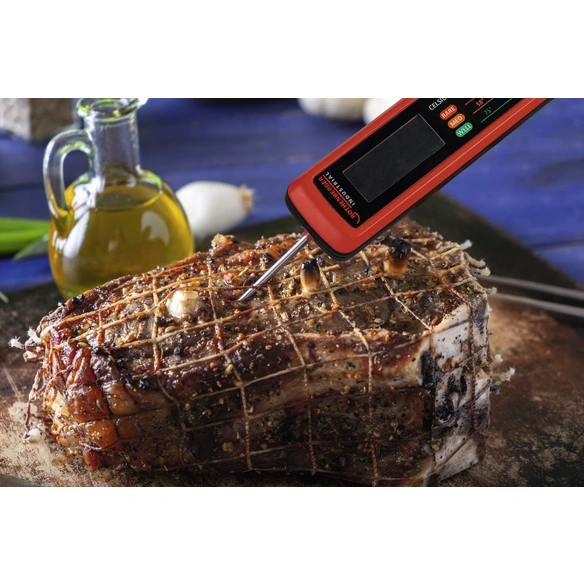 Grillthermometer, Kunststoff, rot