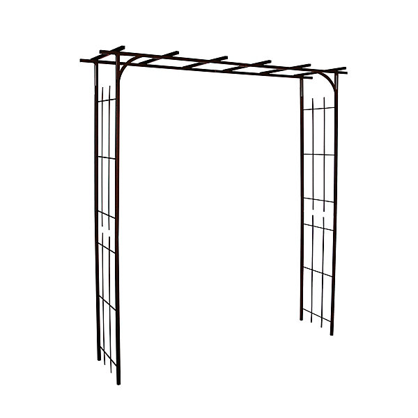 Arche de jardin rectangulaire noire en métal