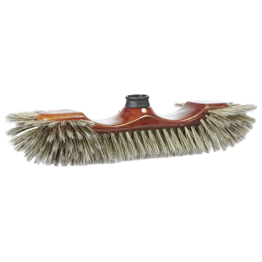 Tête de balai en soie et bois vernis