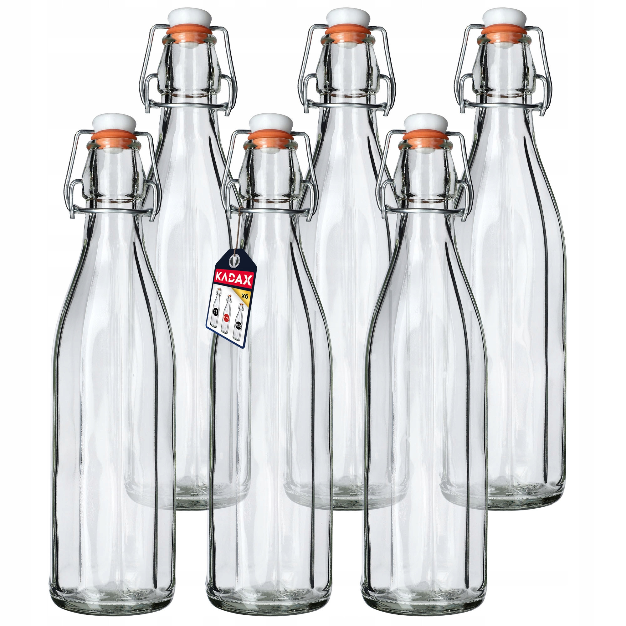 KADAX Butelka z korkiem mechanicznym 750 ml, 6 szt.