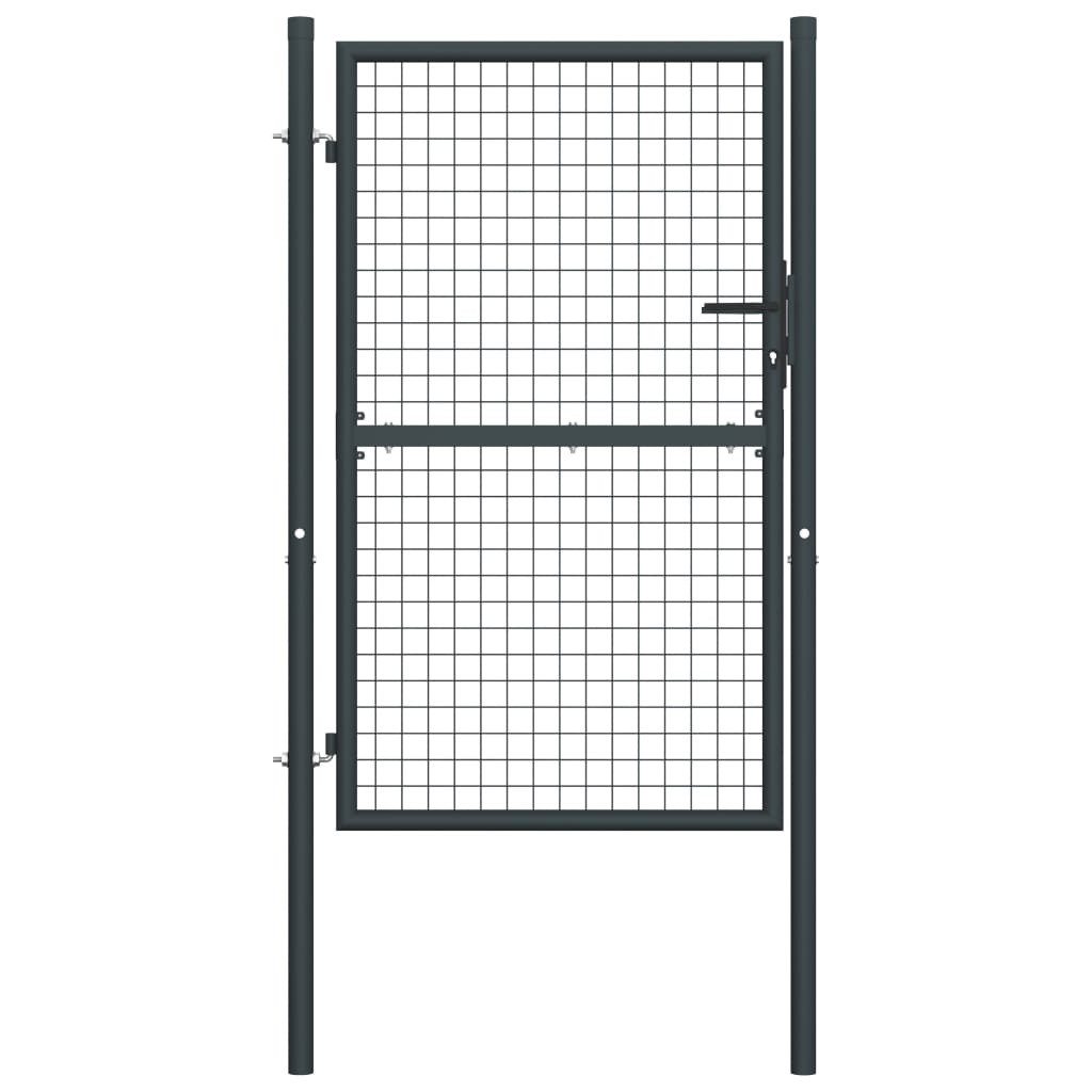 Furtka ogrodowa Antracyt 100 x 250 cm Stal vidaXL