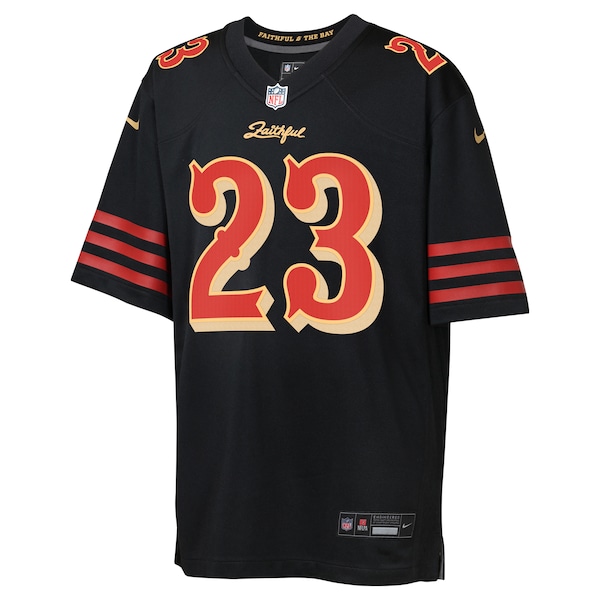 Christian McCaffrey San Francisco 49ers Nike Youth 2025 Rivalries Collection Game Jersey - Black