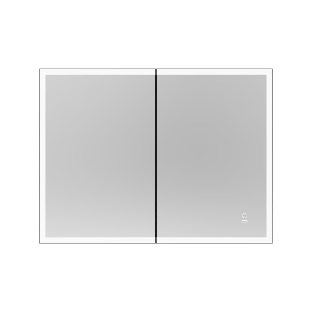 HOME DELUXE LED spiegelkast EVE zwart 100 x 80 cm